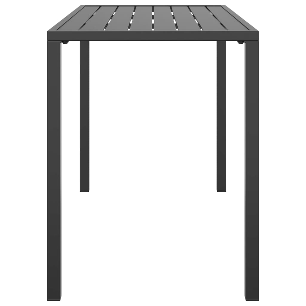 Tavolo da Pranzo da Giardino Antracite 110x54x70 cm Acciaio