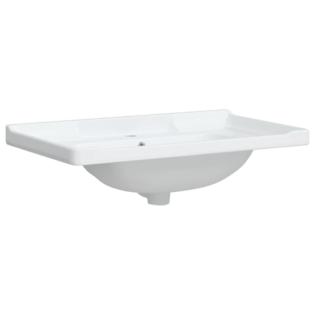 Lavandino da Bagno Bianco 81x48x23 cm Rettangolare in Ceramica