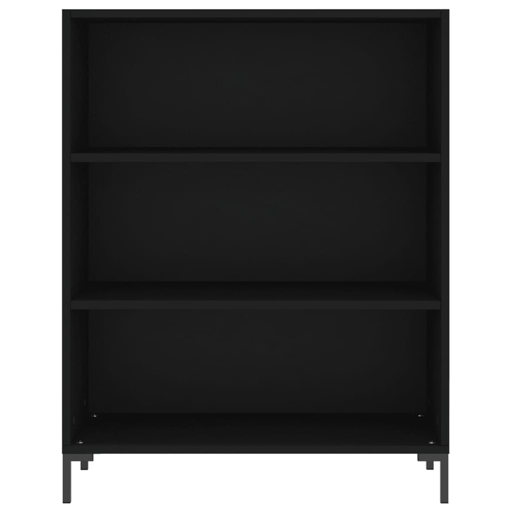 Libreria Nera 69,5x32,5x90 cm in Legno Multistrato