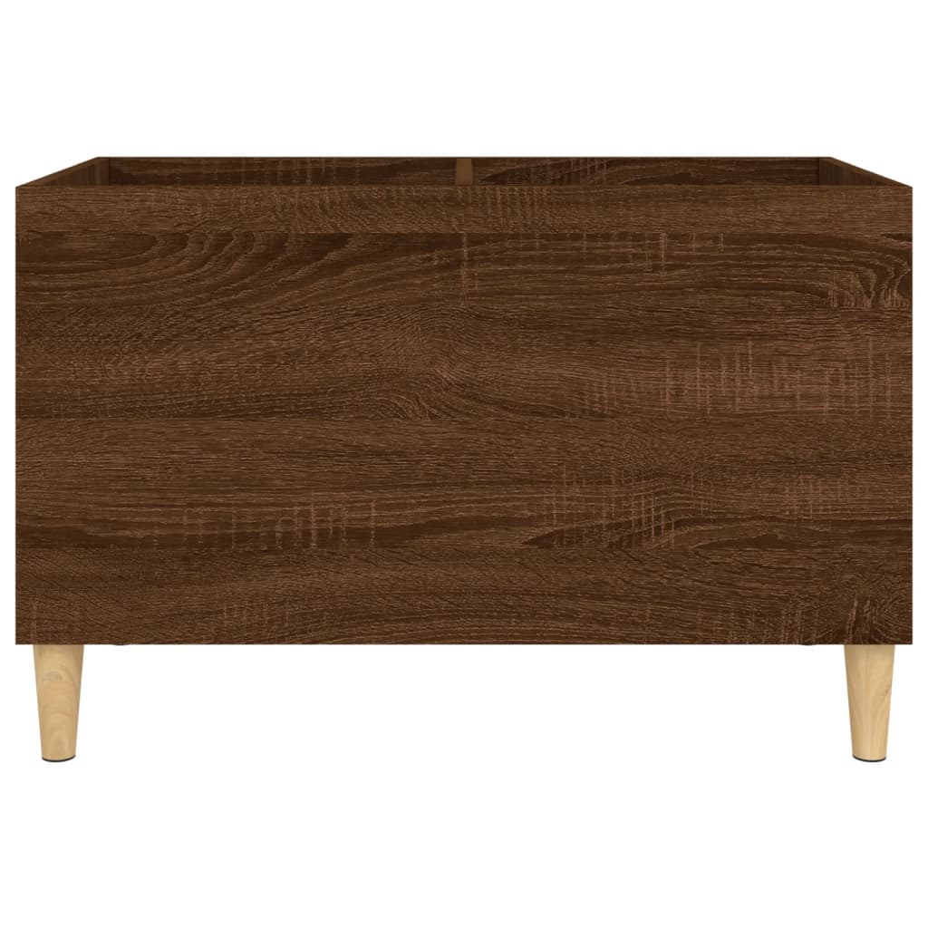 Mobile Porta Dischi Rovere Marrone 74,5x38x48 Legno Multistrato