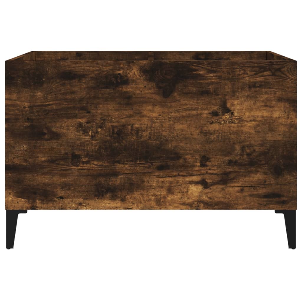 Mobile Porta Dischi Rovere Fumo 74,5x38x48 cm Legno Multistrato
