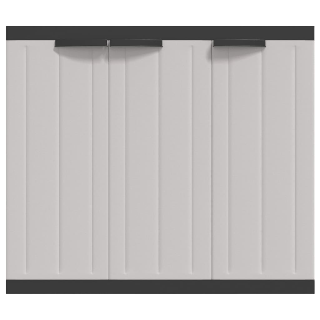 Armadio da Esterno Grigio e Nero 97x37x85 cm in PP