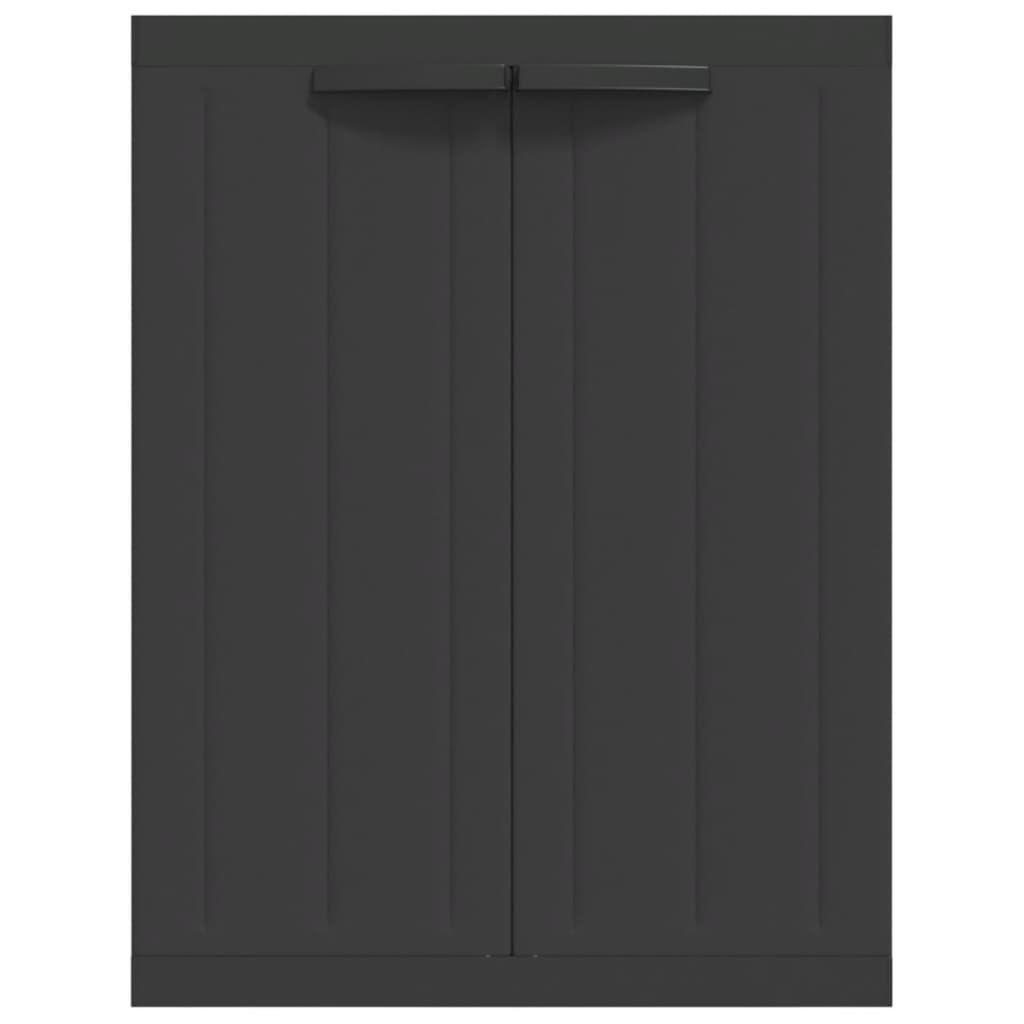 Armadio da Esterno Nero 65x37x85 cm in PP