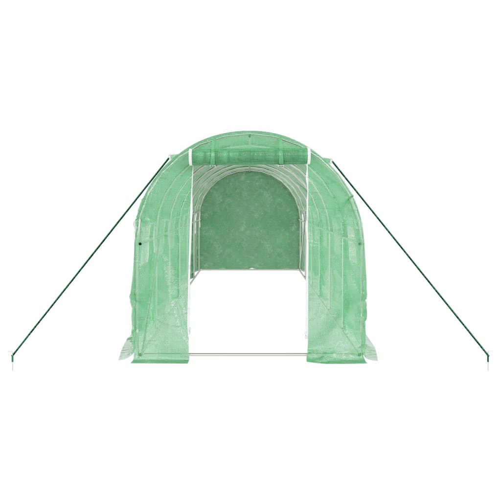 Serra con Telaio in Acciaio Verde 12 m² 6x2x2 m