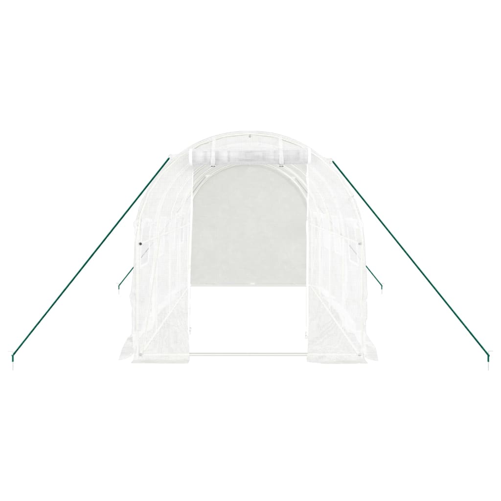 Serra con Telaio in Acciaio Bianco 8 m² 4x2x2 m