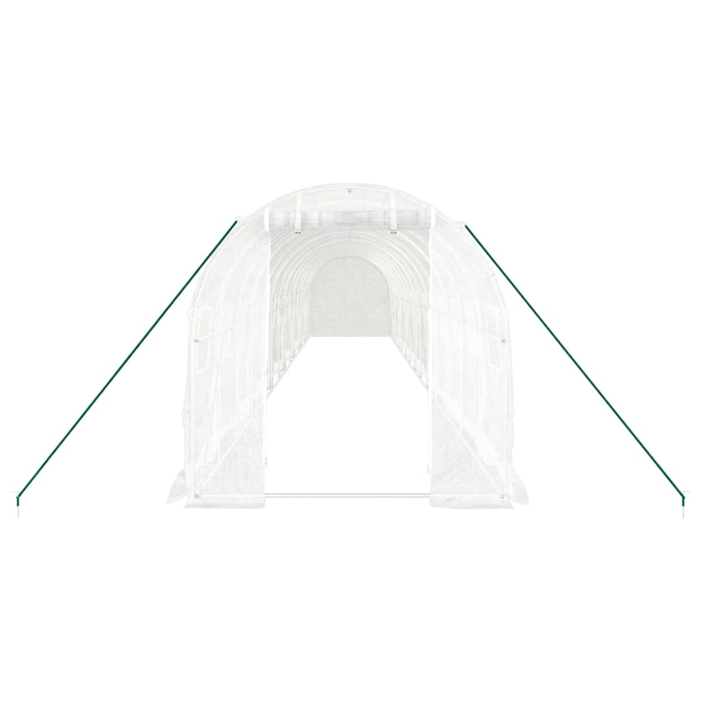 Serra con Telaio in Acciaio Bianco 28 m² 14x2x2 m