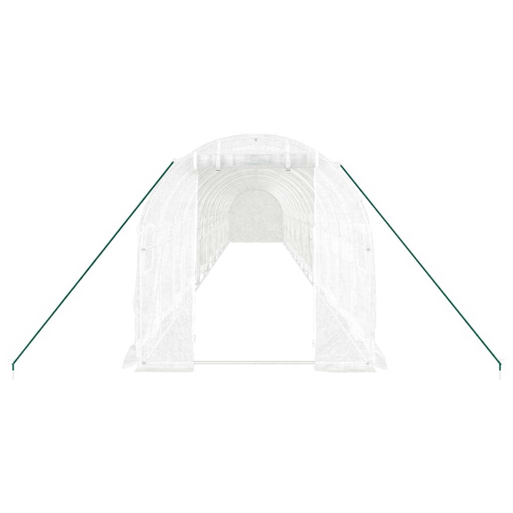 Serra con Telaio in Acciaio Bianco 32 m² 16x2x2 m