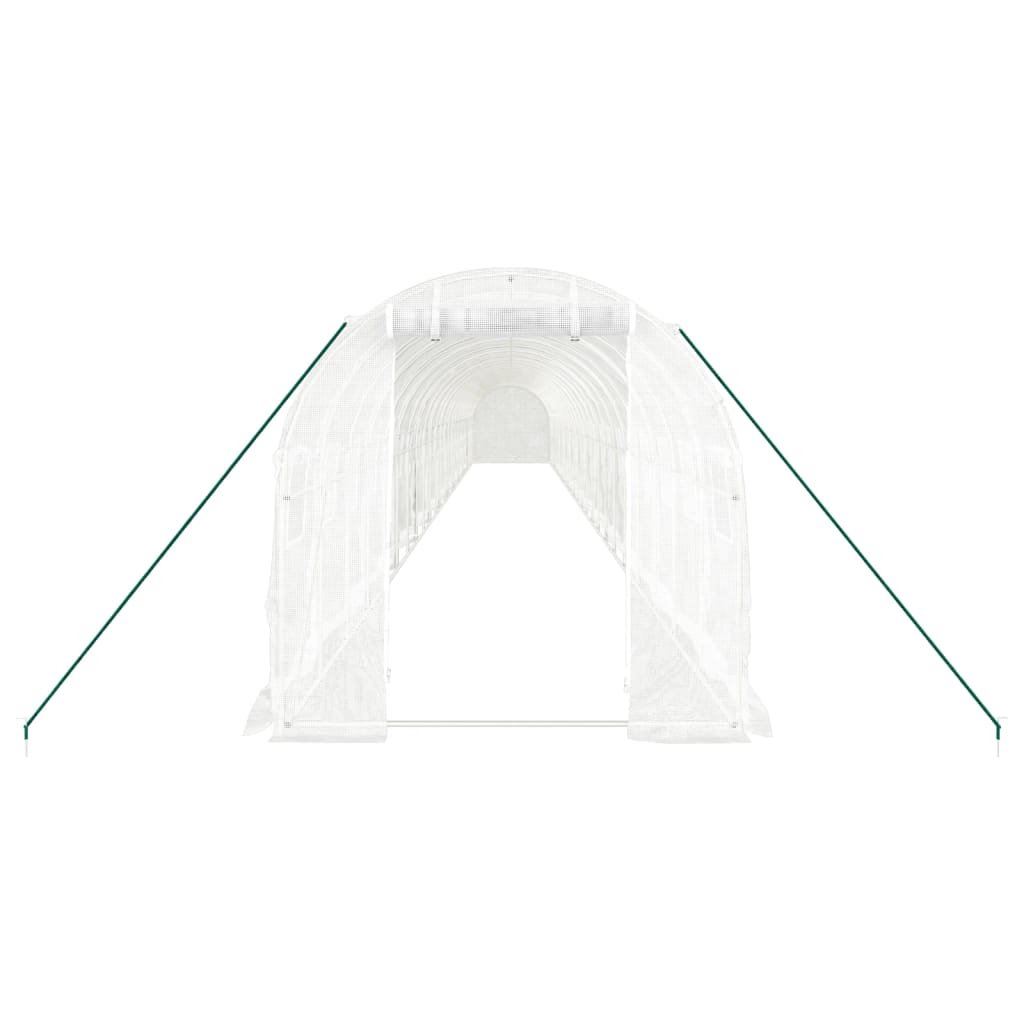 Serra con Telaio in Acciaio Bianco 48 m² 24x2x2 m