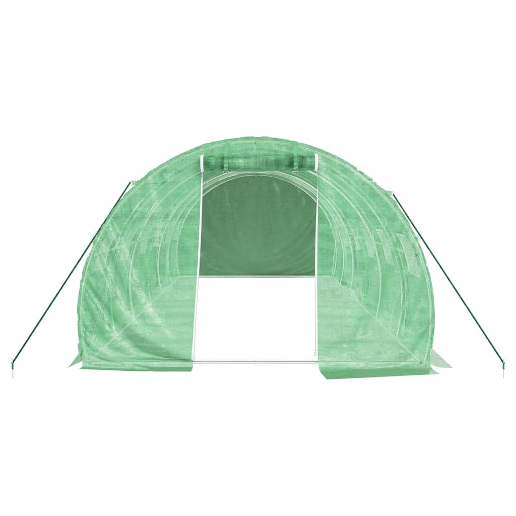 Serra con Telaio in Acciaio Verde 18 m² 6x3x2 m