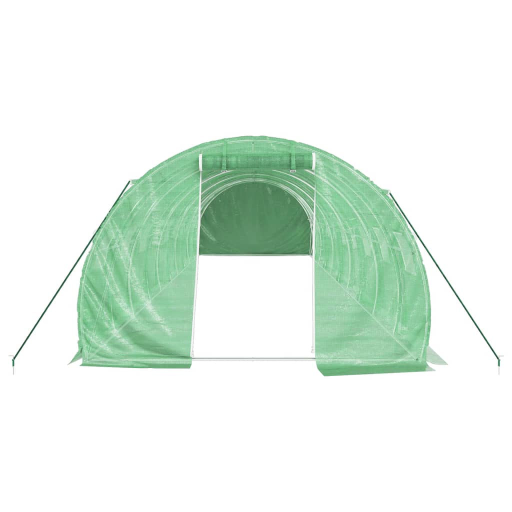 Serra con Telaio in Acciaio Verde 30 m² 10x3x2 m