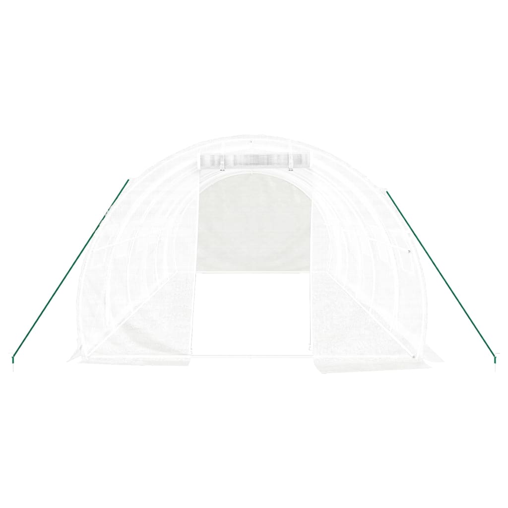 Serra con Telaio in Acciaio Bianco 18 m² 6x3x2 m