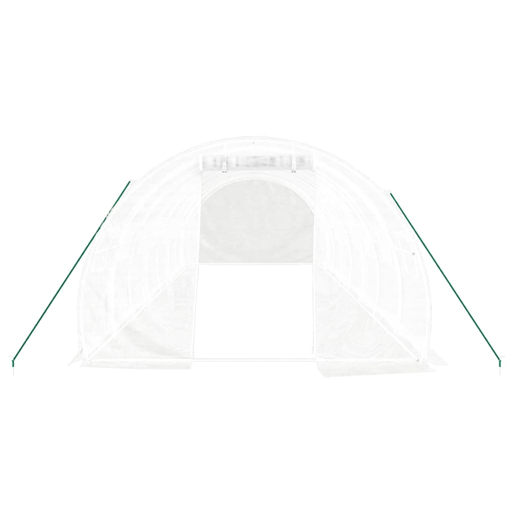 Serra con Telaio in Acciaio Bianco 24 m² 8x3x2 m