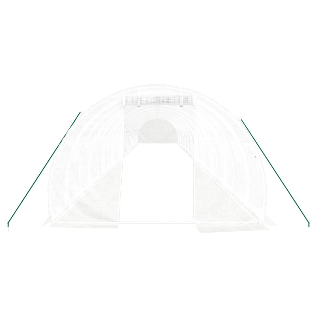 Serra con Telaio in Acciaio Bianco 66 m² 22x3x2 m