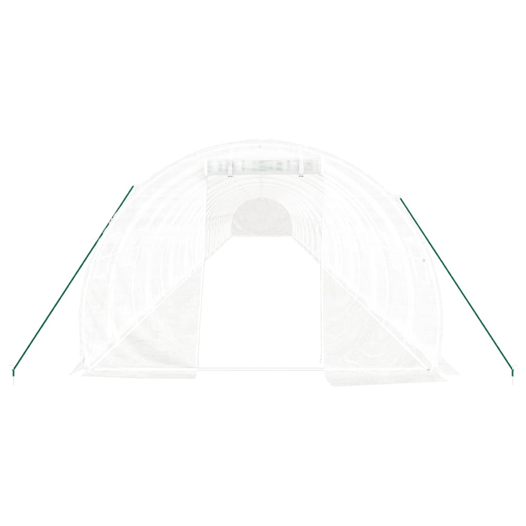 Serra con Telaio in Acciaio Bianco 72 m² 24x3x2 m