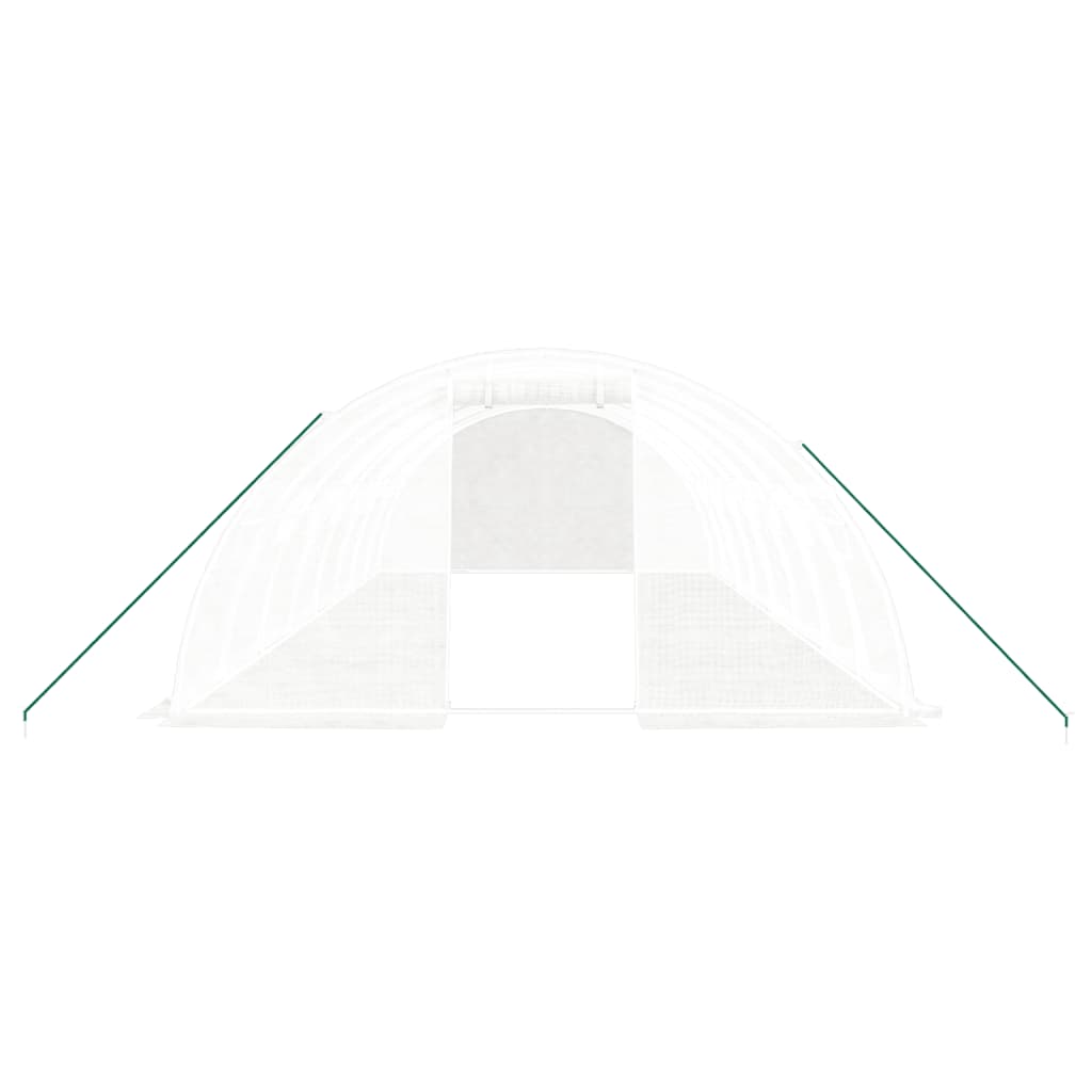 Serra con Telaio in Acciaio Bianco 32 m² 8x4x2 m