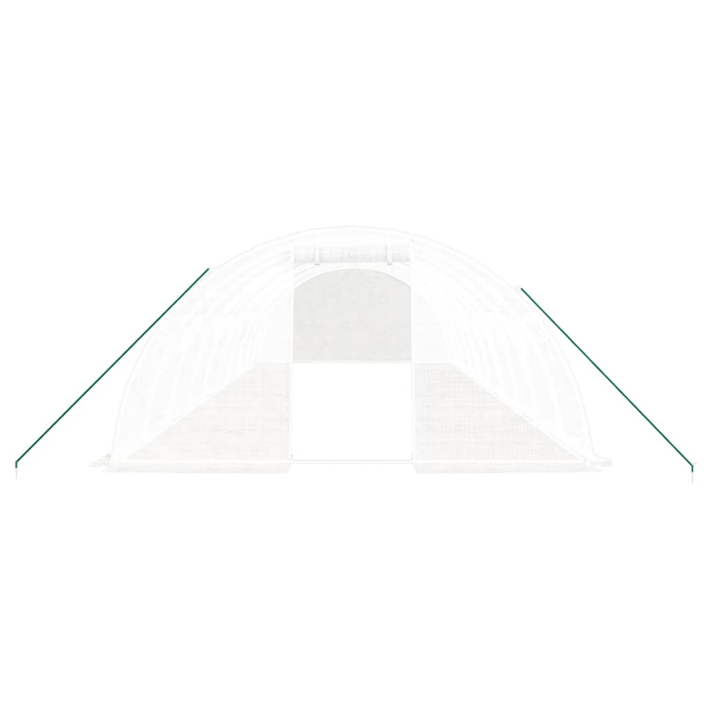 Serra con Telaio in Acciaio Bianco 40 m² 10x4x2 m