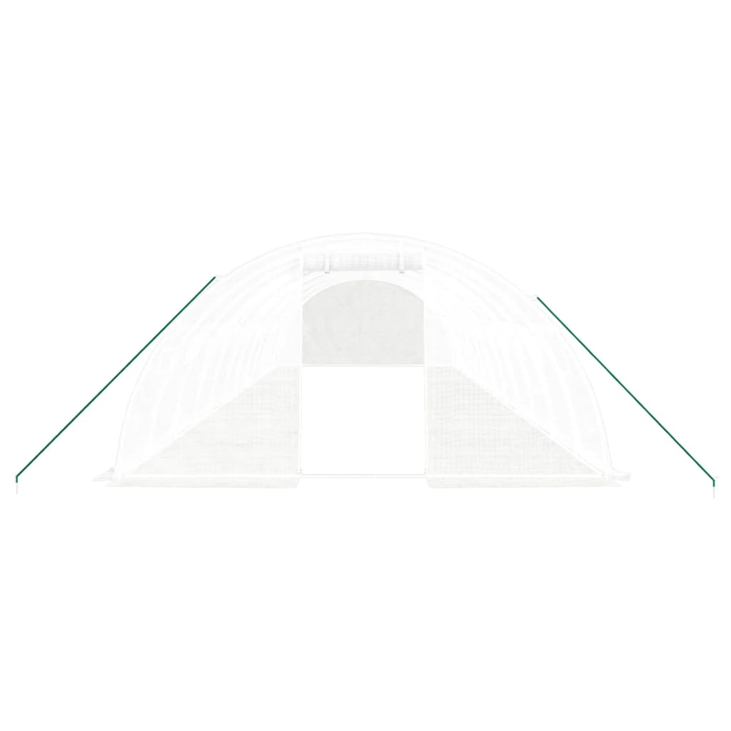 Serra con Telaio in Acciaio Bianco 48 m² 12x4x2 m