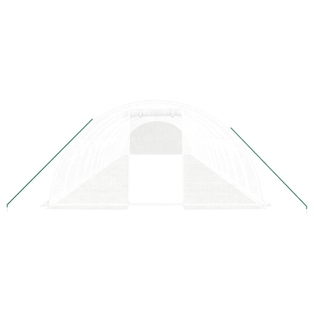 Serra con Telaio in Acciaio Bianco 56 m² 14x4x2 m