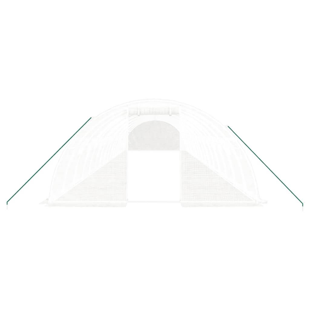 Serra con Telaio in Acciaio Bianco 64 m² 16x4x2 m