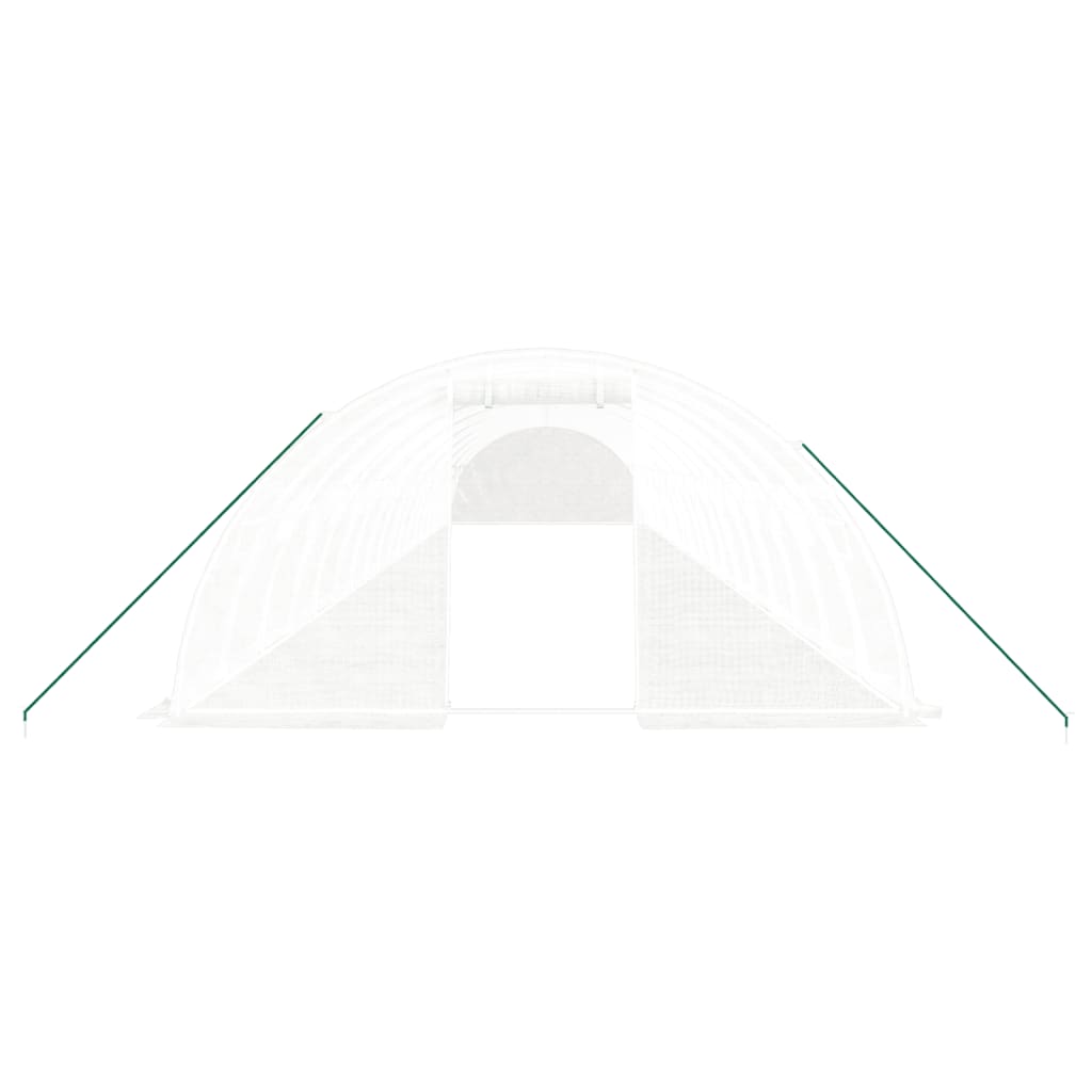 Serra con Telaio in Acciaio Bianco 72 m² 18x4x2 m