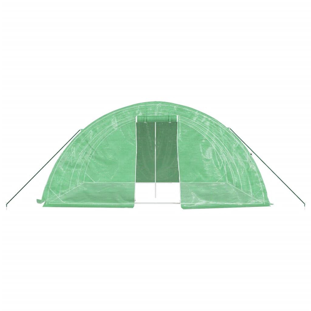 Serra con Telaio in Acciaio Verde 20 m² 5x4x2,3 m