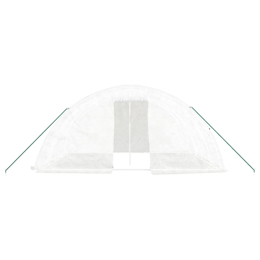 Serra con Telaio in Acciaio Bianco 20 m² 5x4x2,3 m