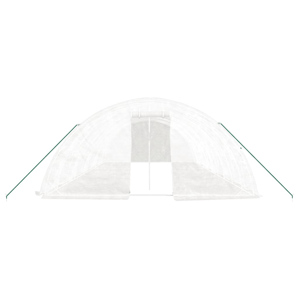Serra con Telaio in Acciaio Bianco 50 m² 10x5x2,3 m