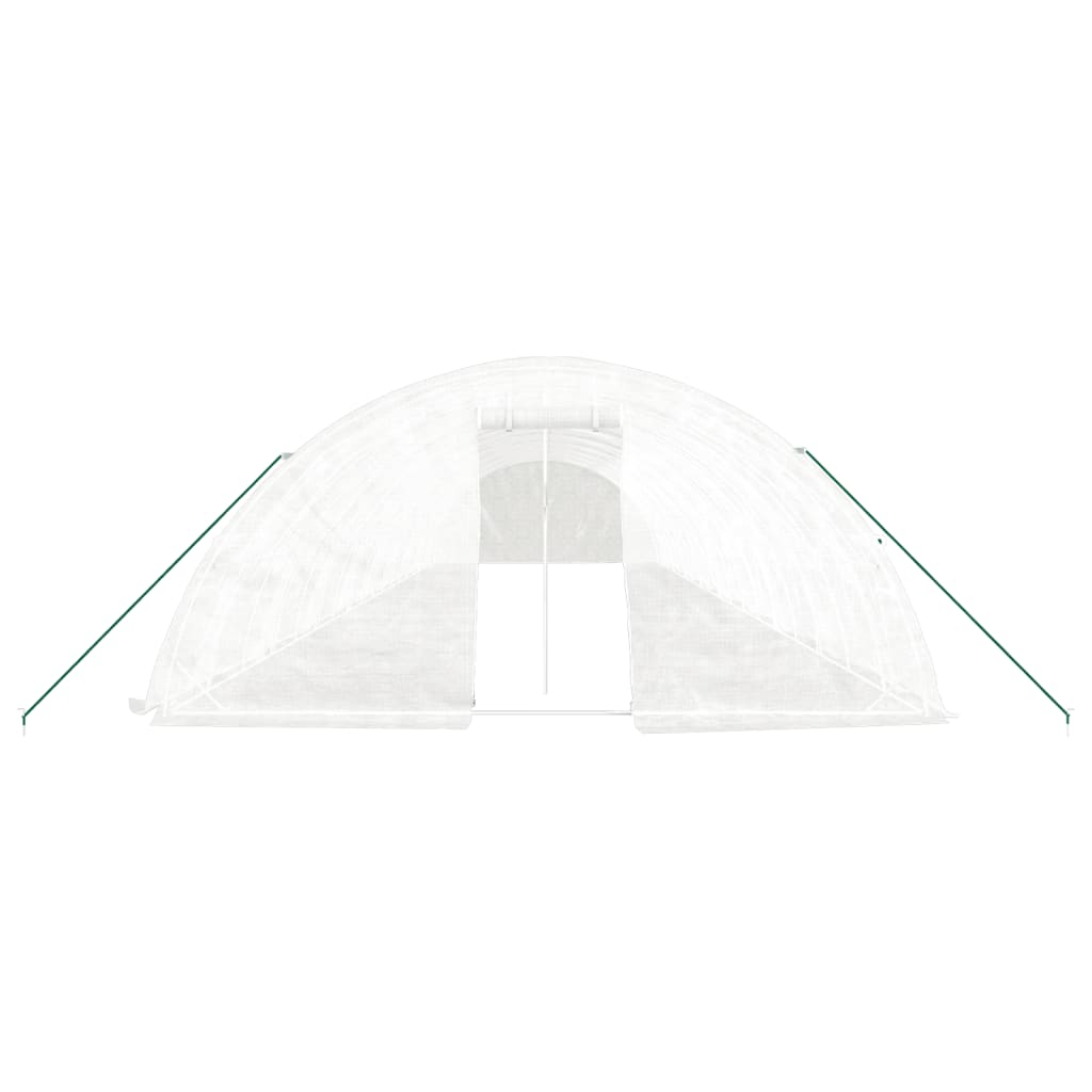 Serra con Telaio in Acciaio Bianco 90 m² 18x5x2,3 m
