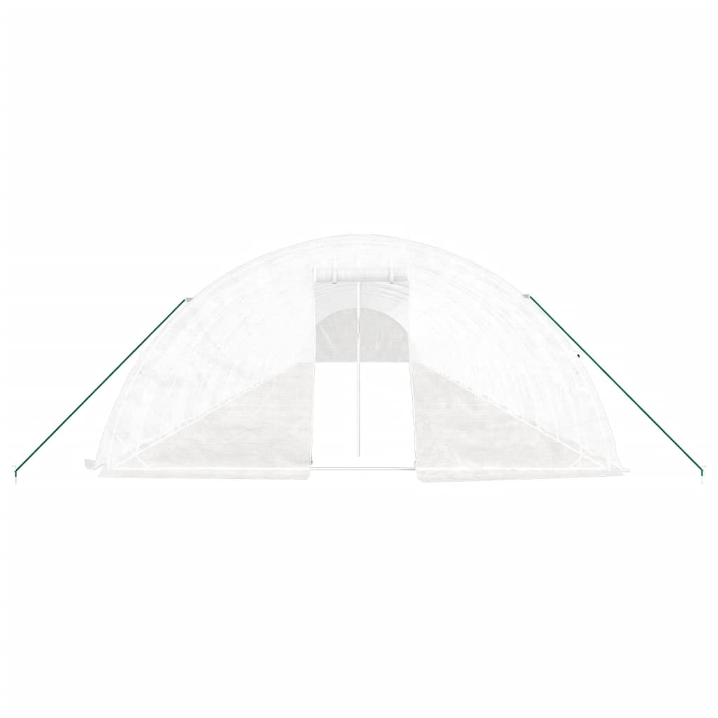 Serra con Telaio in Acciaio Bianco 120 m² 24x5x2,3 m