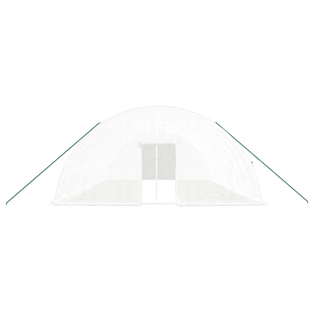 Serra con Telaio in Acciaio Bianco 60 m² 10x6x2,85 m