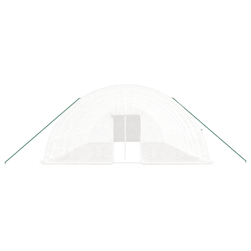 Serra con Telaio in Acciaio Bianco 72 m² 12x6x2,85 m
