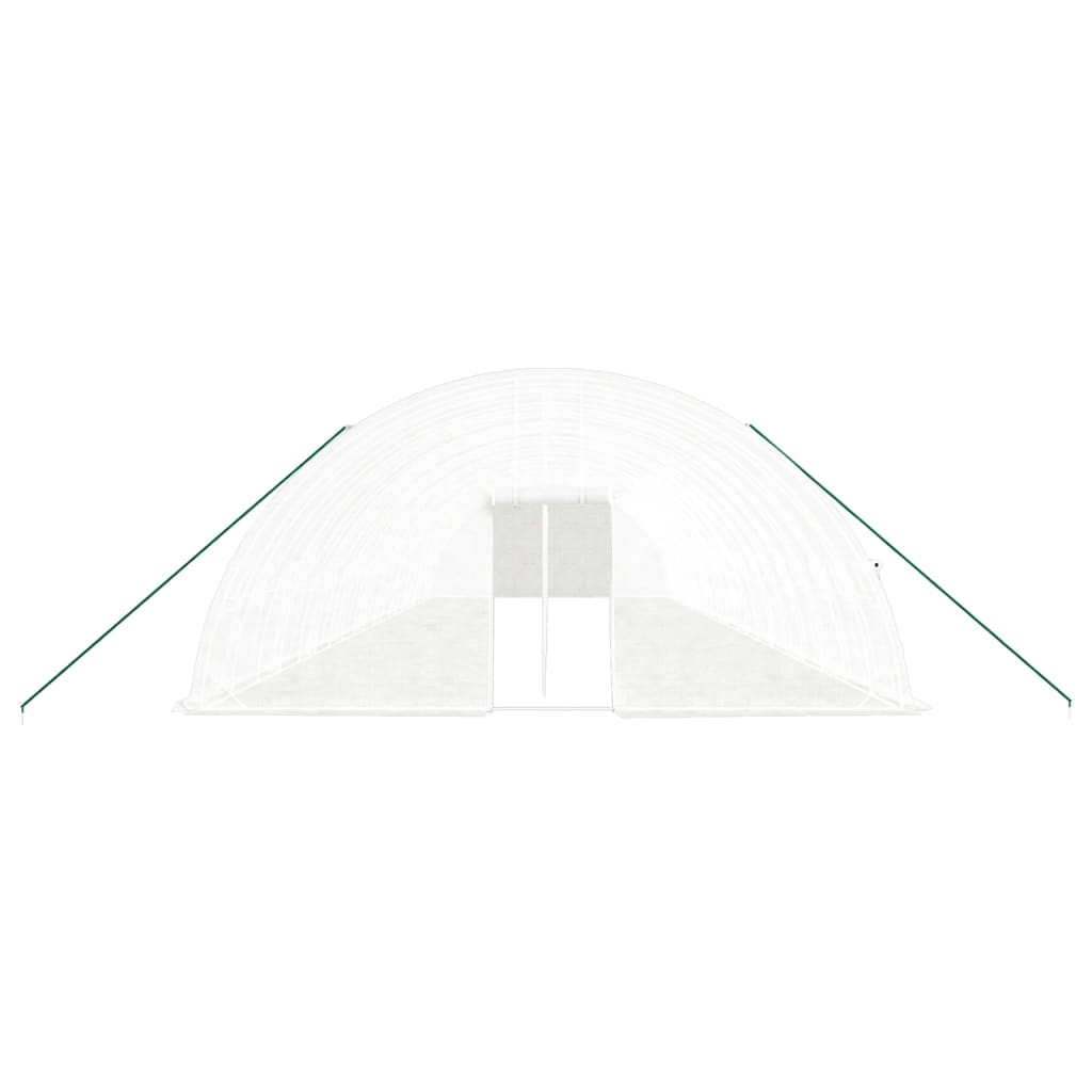 Serra con Telaio in Acciaio Bianco 120 m² 20x6x2,85 m