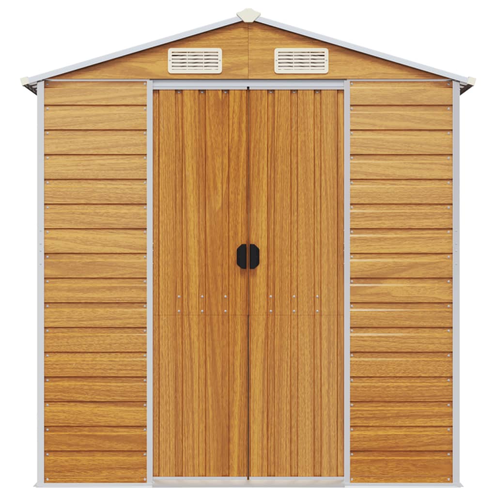 Capanno Giardino Marrone Chiaro 191x980x198cm Acciaio Zincato
