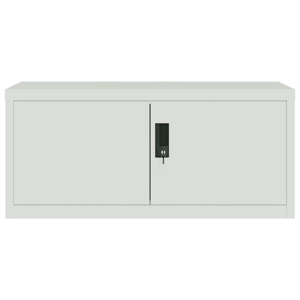 Armadio Classificatore Grigio Chiaro 90x40x145 cm in Acciaio
