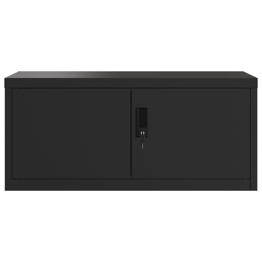 Armadio Classificatore Nero 90x40x145 cm in Acciaio