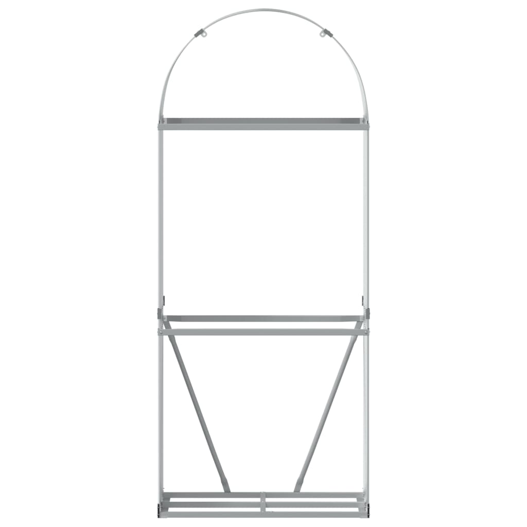 Portaceppi Grigio Chiaro 80x45x190 cm in Acciaio Zincato