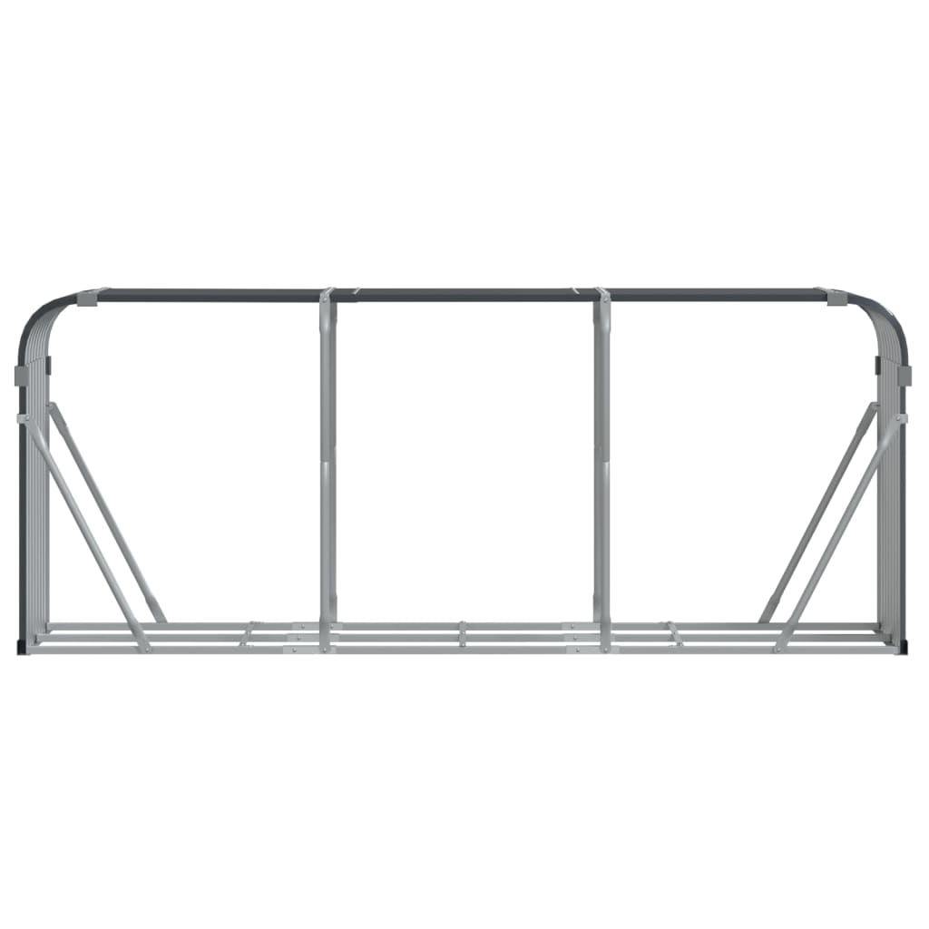 Portaceppi Antracite 234x45x100 cm in Acciaio Zincato