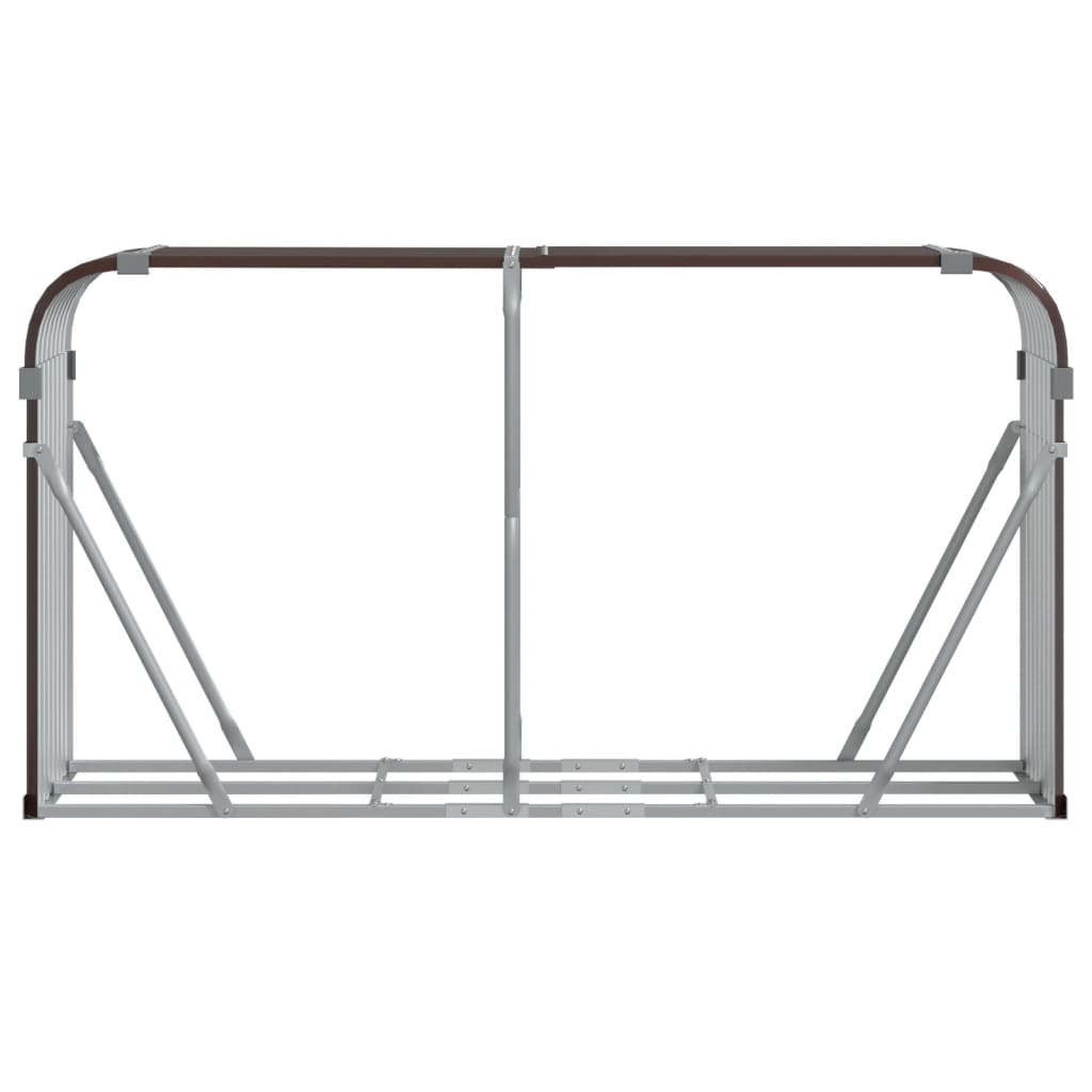 Portaceppi Marrone 180x45x100 cm in Acciaio Zincato