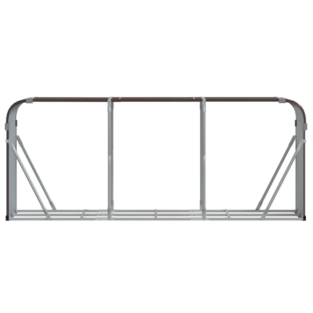 Portaceppi Marrone 234x45x100 cm in Acciaio Zincato