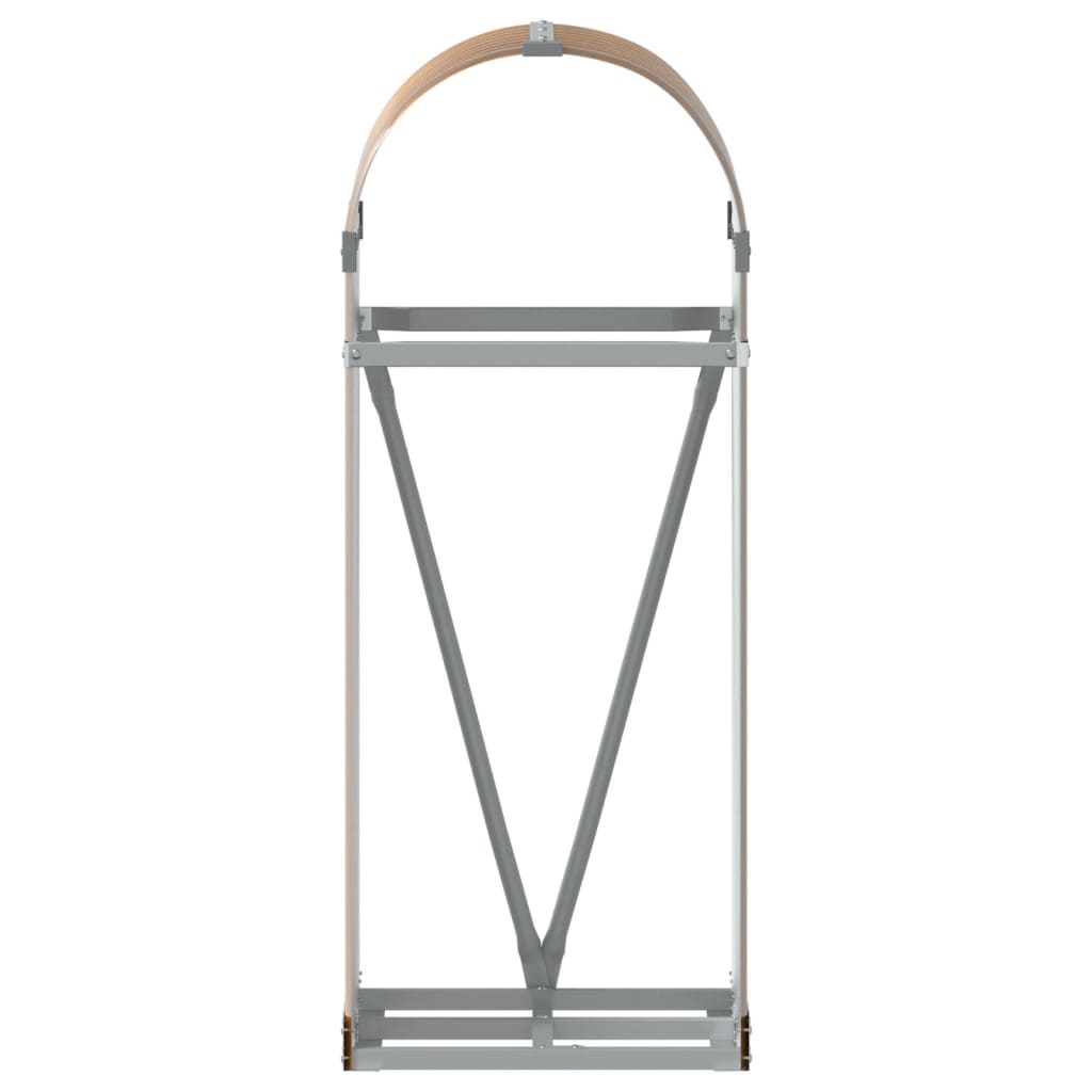 Portaceppi Marrone Chiaro 40x45x100 cm in Acciaio Zincato