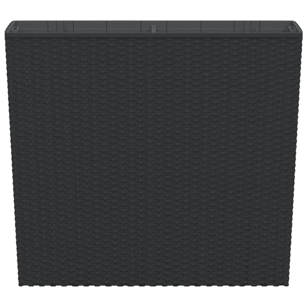 Fioriera con Interno Rimovibile Antracite 12 / 44 L PP Rattan