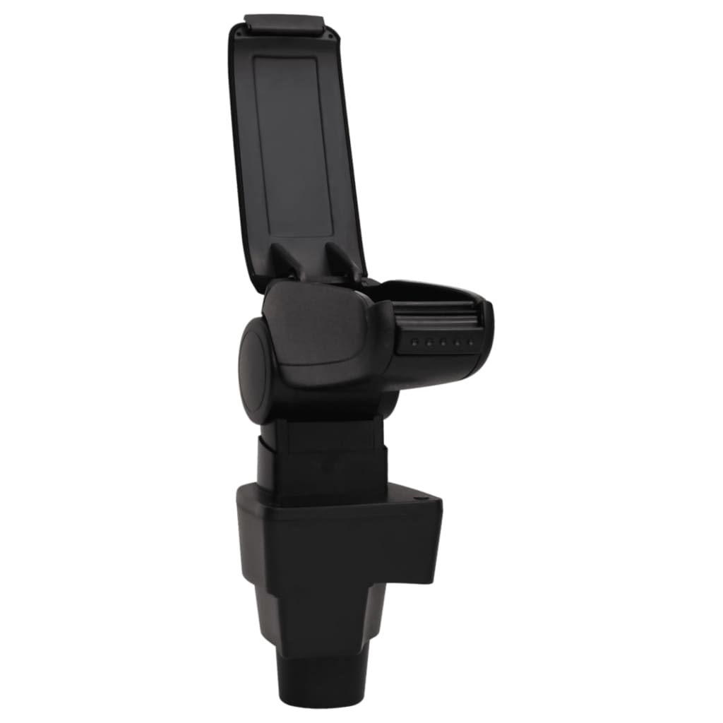 Bracciolo per Auto Nero 15,5x32x(41-54) cm in ABS