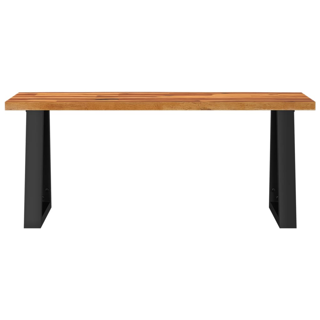 Panca con Bordi Vivi 110 cm in Legno Massello di Acacia