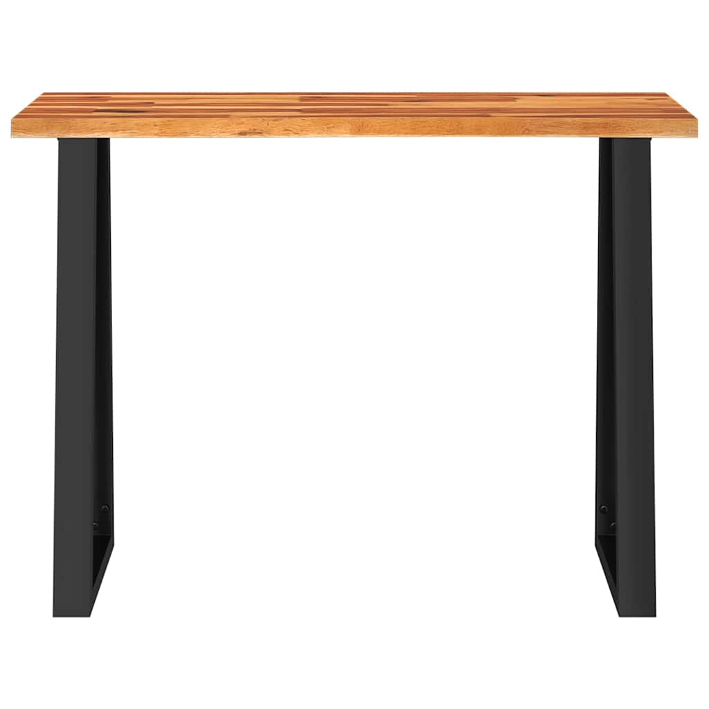 Tavolo Consolle Bordi Vivi 110x35x80 cm Legno Massello Acacia