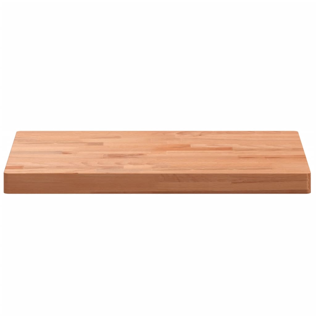 Piano Tavolo 80x40x4cm Rettangolare Legno Massello di Faggio