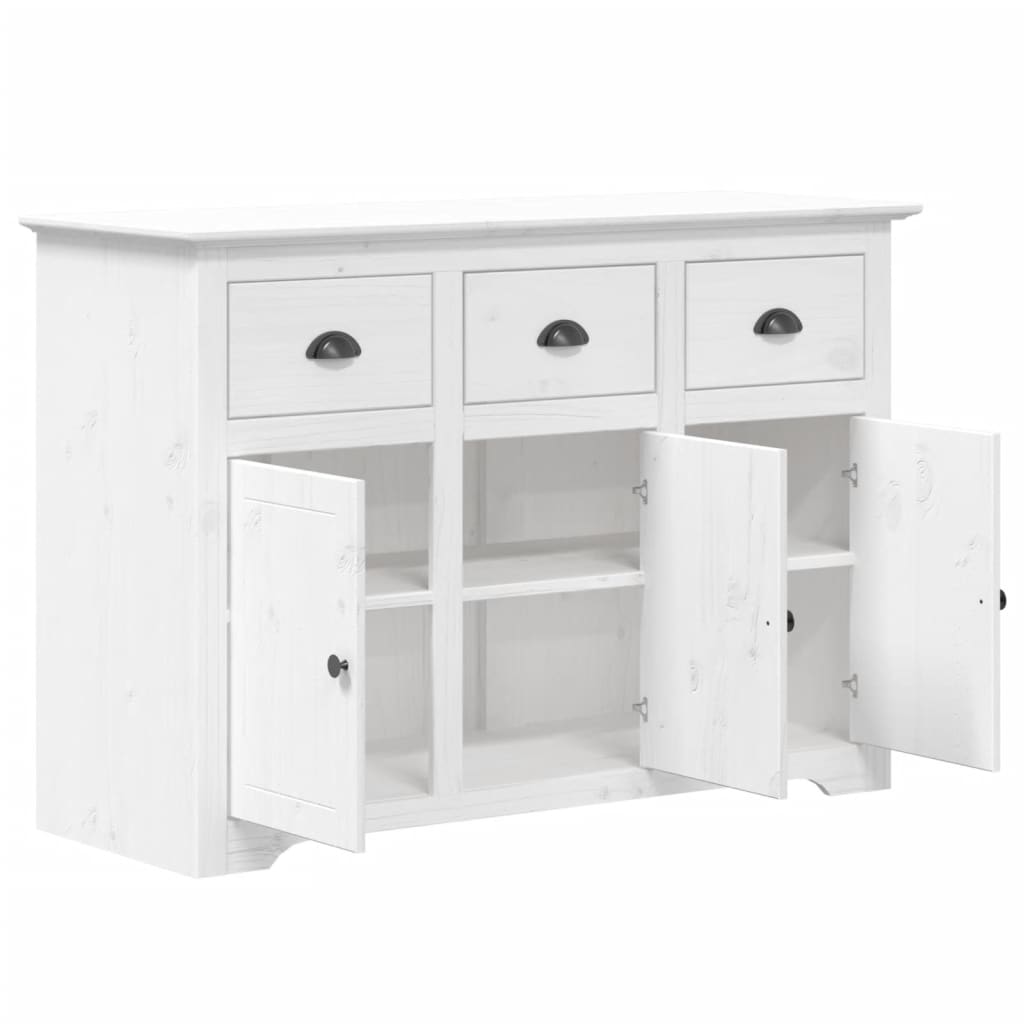 Credenza BODO 115,5x44x80 cm in Legno Massello di Pino Bianco