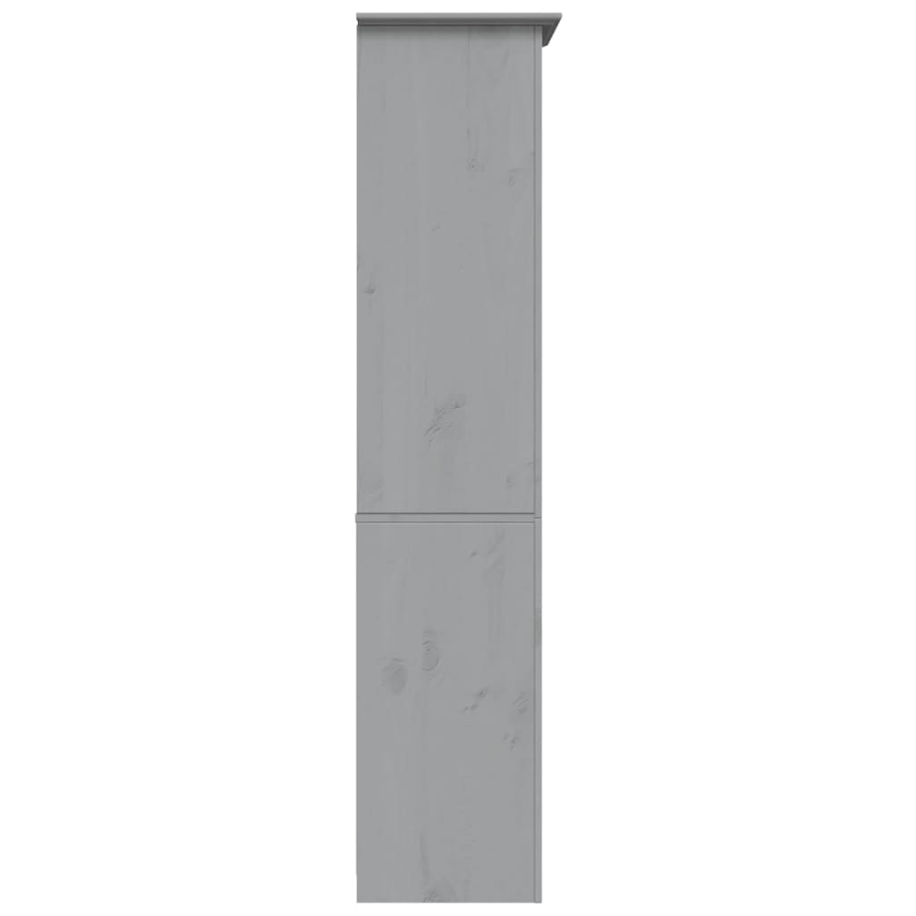 Libreria BODO 5 Ripiani 82x40x173 cm Legno Massello Pino Grigia