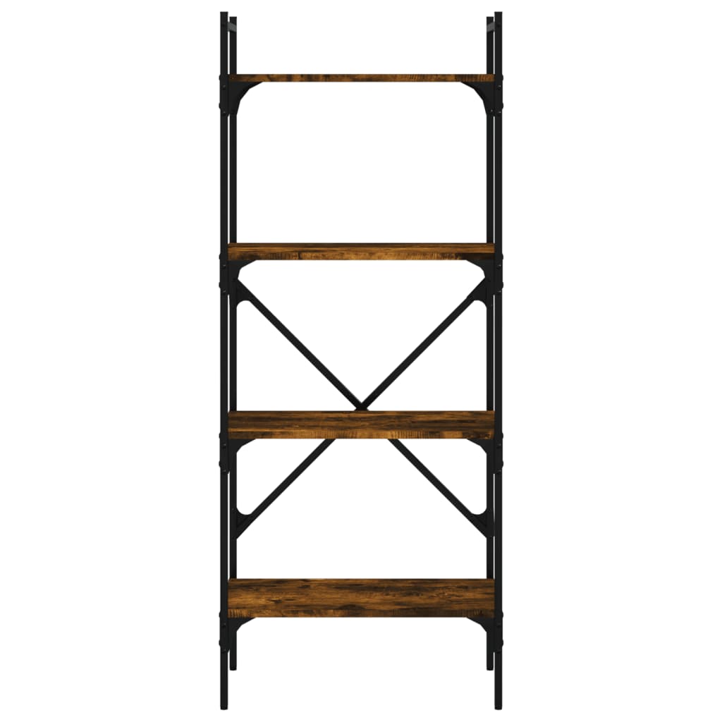 Libreria Rovere Fumo 4 Ripiani 56x31,5x138,5 cm Multistrato