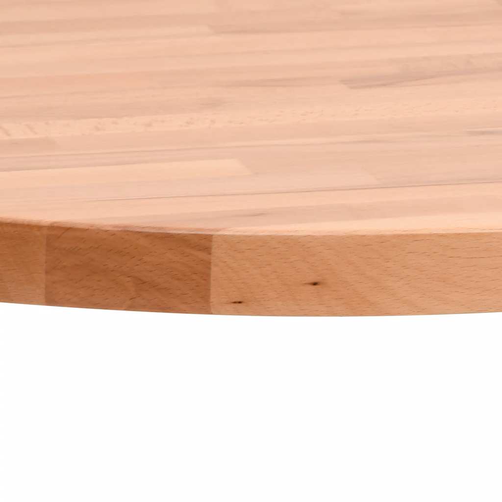 Piano per Tavolo Ø70x2,5 cm Rotondo in Legno Massello di Faggio