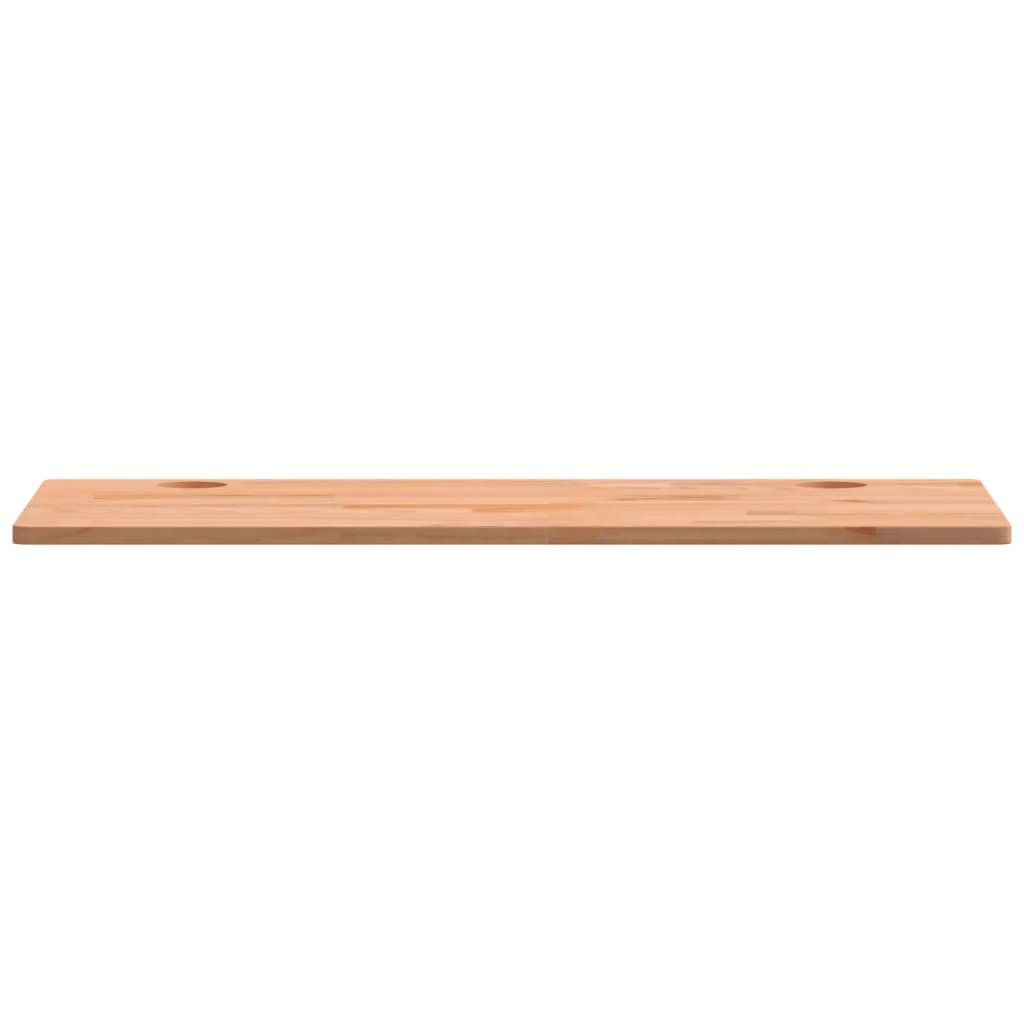 Piano per Scrivania 110x55x1,5 cm in Legno Massello di Faggio